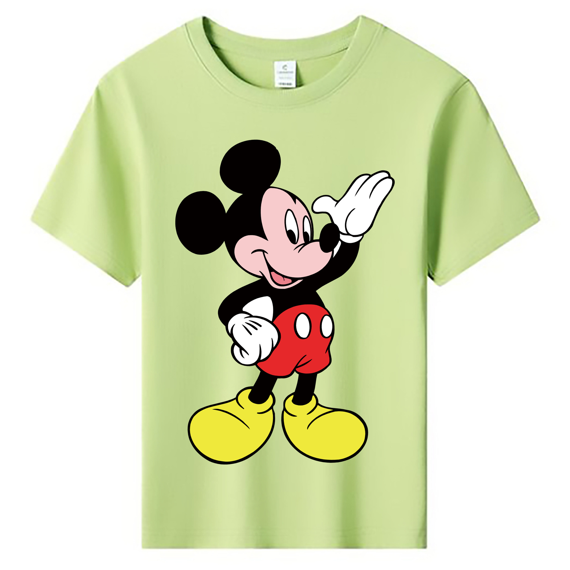 ミッキーマウス Mickey Mouse 綿100％キッズTシャツ（フロントプリント）